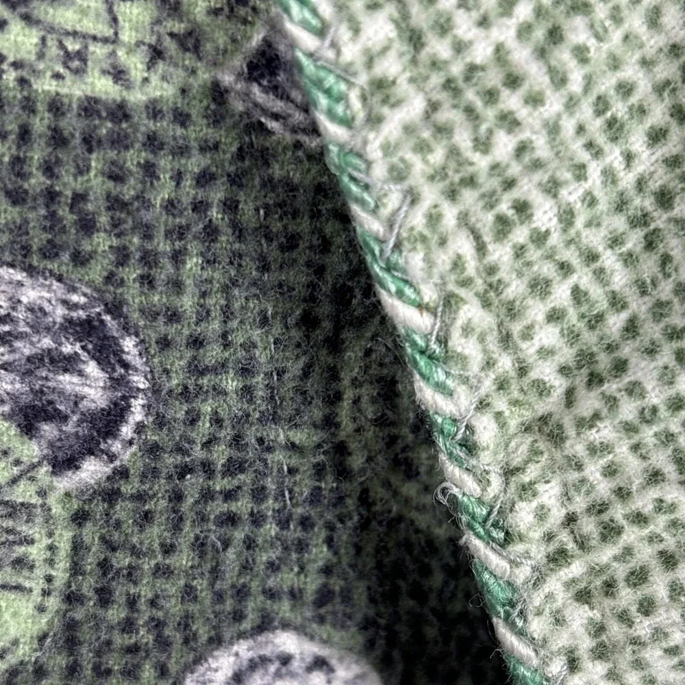 Pilgrim True Vintage 50s Blanket Robe Men L Flannel Sanforized Coins Green‎ Rare